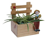 The Weaver's Nest Wooden Planter, Multi Utility Storage Box (18.5 x 23 x 16 cm)