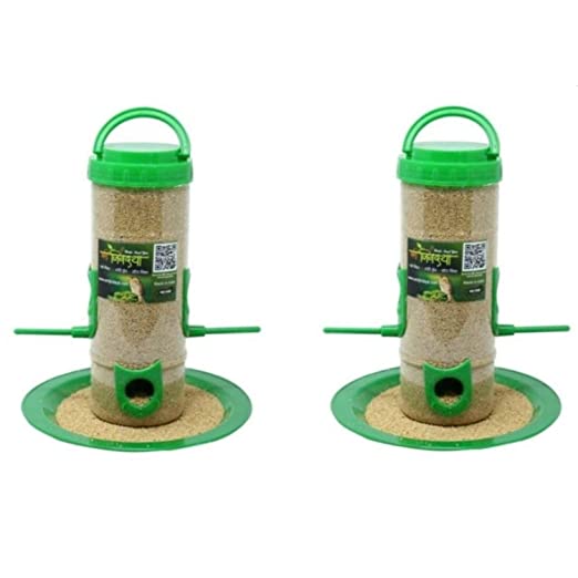 Amijivdaya Bird Food Feeder With Handle (Medium)