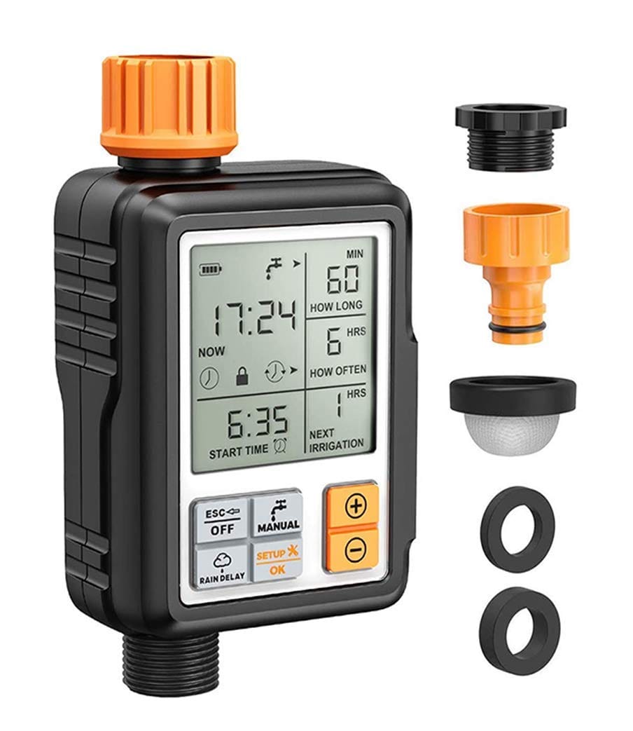 Pinolex Drip Irrigation Watering Timer & Controller (With 3inch Large Screen)