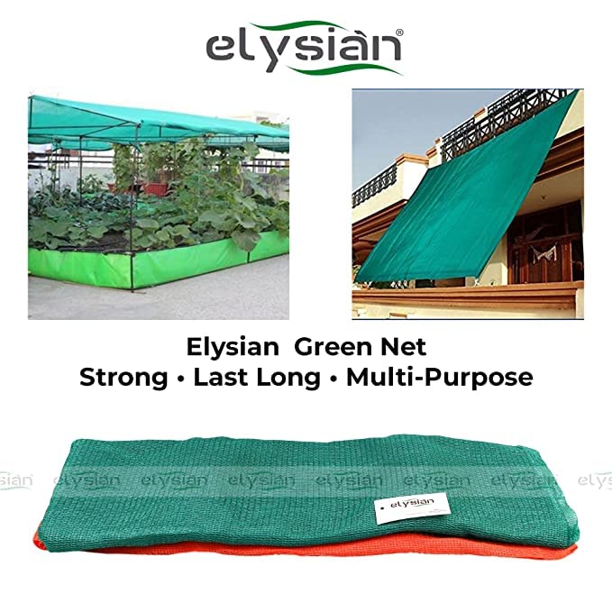 Elysian Green Shade Net, Multi-Purpose - Blocks UV, Dust & Sunlight