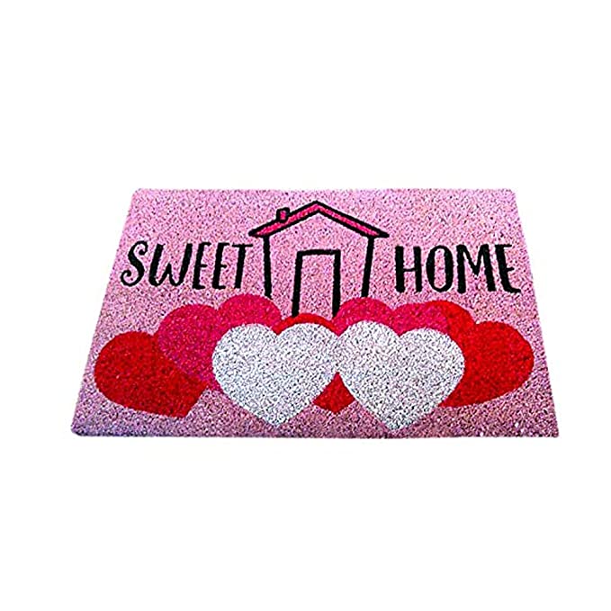 Mats Avenue Beautiful Sweet Home Theme Coir Doormat with Strong Rubber (40x60cm)