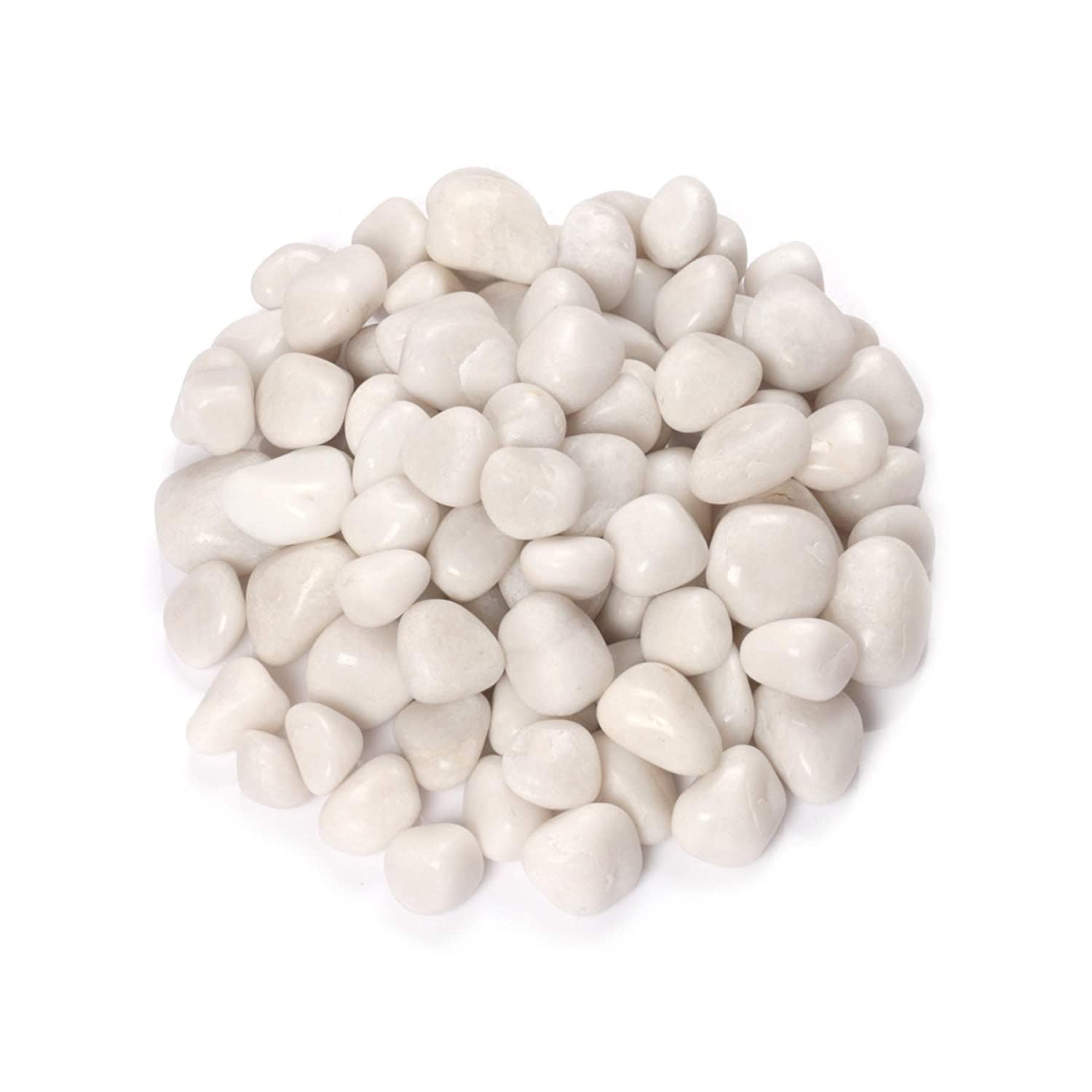 StoneStories Polished White Pebbles (5 Kgs, 20-40 MM)