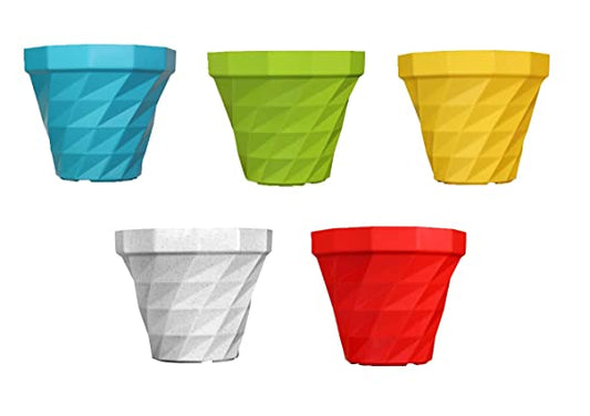 VGreen Garden Mix Color Flower Planter Pot (Set of 3)