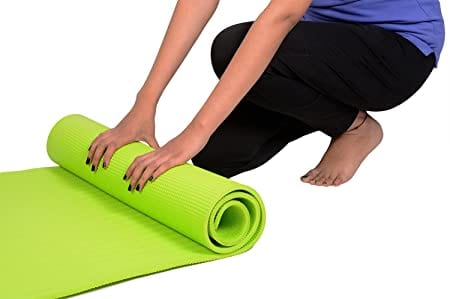 Anti-Skid 6 Feet Long Thick Yoga Mat (Green, 4mm)