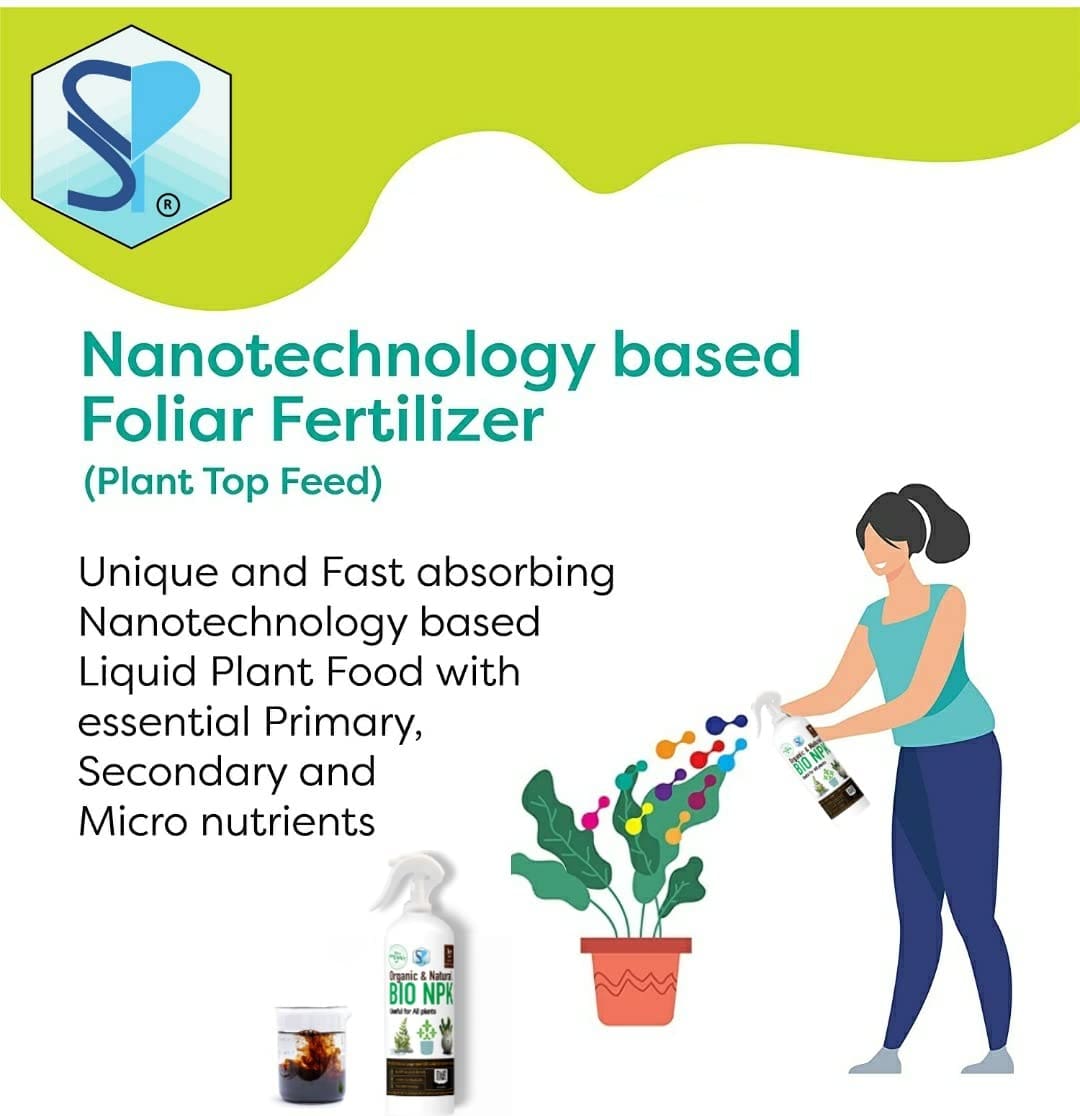 Shiviproducts Organic Liquid Bio NPK Fertilizer With Free Spray Bottle