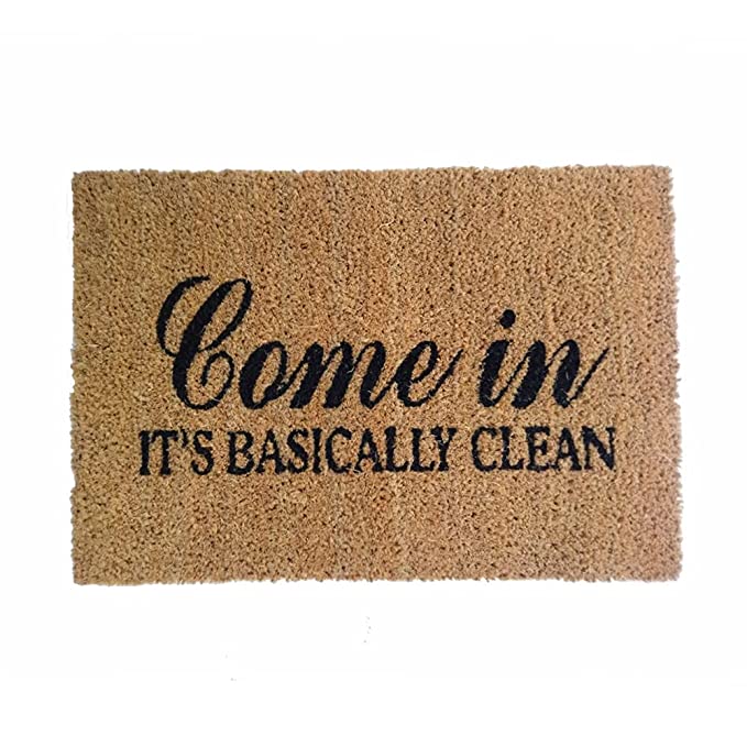 Mats Avenue Informative Theme Coir Door Mat with Rubber Back (40x60 cm) Brown