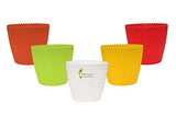 VGreen Garden 7 Inhes Multicolor Cloura Planters (Set of 4)