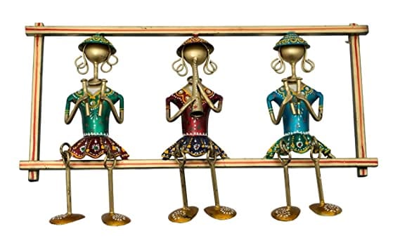 Orbit Art Gallery Iron Handmade Decorative Musicians Figurine with Square Frame