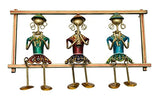Orbit Art Gallery Iron Handmade Decorative Musicians Figurine with Square Frame