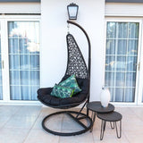 Single Seater Hanging Swing Jhula With Stand For Balcony, Garden (Long)