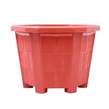 Elysian Hexagonal Plastic Planter with Drainage Hole