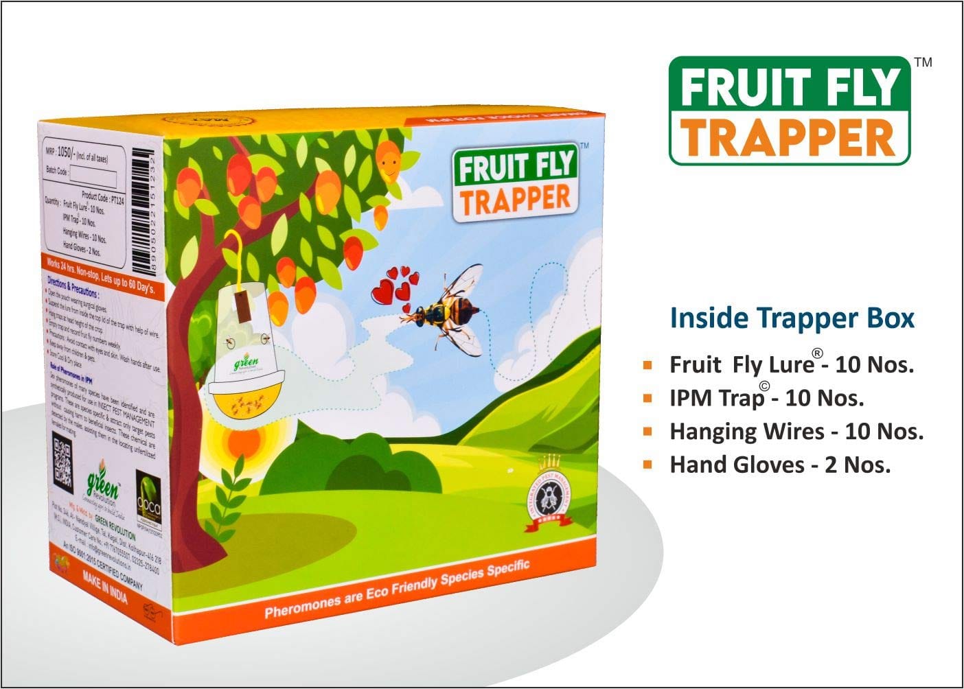 Green Revolution Fruit Fly Pheromone Trap (Pack of 10)