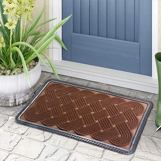 Mats Avenue PP and Rubber Light Weight Washable Large Door Mat (Brown, 45x75cm)