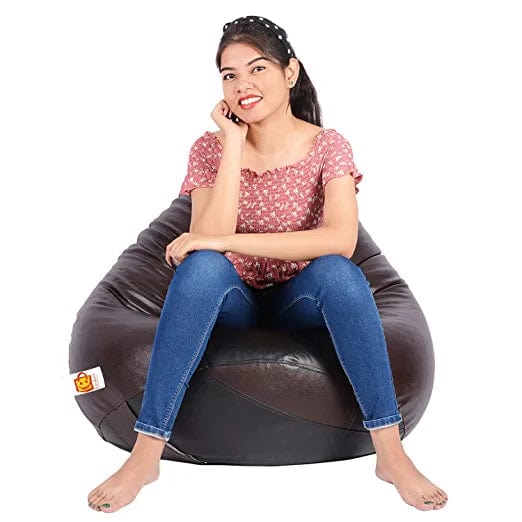 Buy Classic XXL Leatherette Bean Bag with Beans in Brown Colour at 22 OFF  by Sattva  Pepperfry