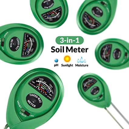 3-in-1 Moisture, Soil Tester & pH Meter