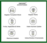 Oxypot 350 GSM Fine Quality Geo Fabric Railing Planter- Set of 3