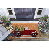 Mats Avenue Heavy Duty Coir Natural Printed Welcome Christmas Theme Door Mat (60x90 cm)