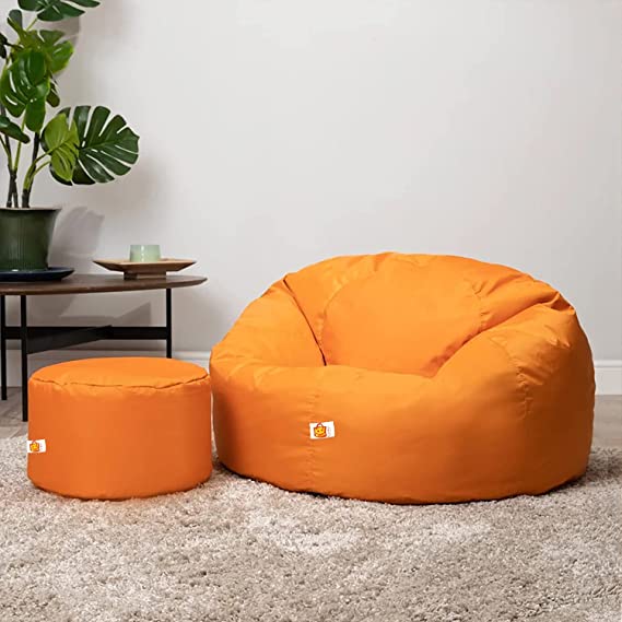 Mollismoons Lounger Bean Bag Sofa Bean Bag Leather Bean Bag Chair Bean Bag  for Best Bean Bag Very Attractive and Best Faux Leather Bean Bag (XXL, Dark  Brown) : Amazon.in: Home &