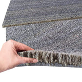 Mats Avenue Aesthetic Stripes Solid Color Coir Door Mat (40x70cm), Iconic Grey