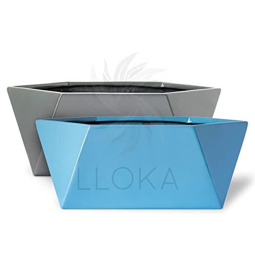 LLOKA Luxurious Fiberglass Table Top Pots & Planters - Prana_Geo_03