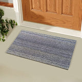 Mats Avenue Aesthetic Stripes Solid Color Coir Door Mat (40x70cm), Iconic Grey