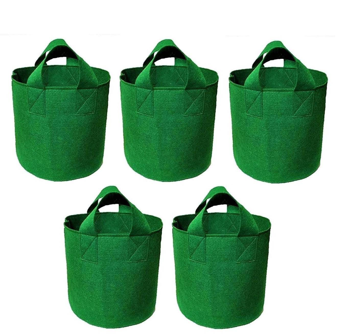 Oxypot 350 GSM Geo Fabric Grow Bags (5 Gallons)- Pack of 5
