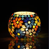 Om Craft Villa Moroccon Multicolour Mosaic Glass Tealight Candle Holder