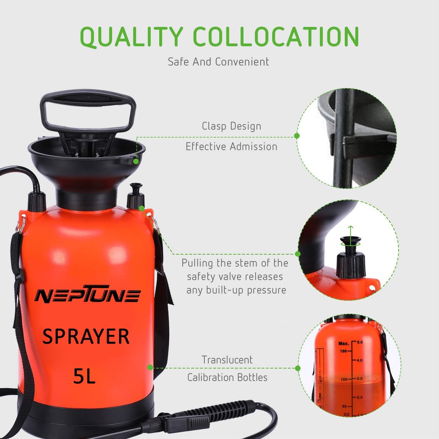 Neptune Simplify Farming Lawn And Garden Pressure Sprayer With Pressure Relief Valve