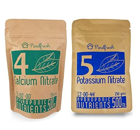 Pindfresh Calcium Nitrate and Potassium Nitrate Hydroponic Nutrient (500 ml Powder Form)