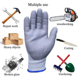 FreshDcart Rubber Coated Safety Hand Gloves (Level 5 Protection, Grey Colour)