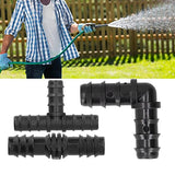 DASHANTRI Drip Irrigation Accessories- 16MM Elbow, Straight & Tee Connectors 10pcs Each