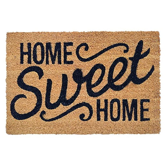 Mats Avenue Home Sweet Home Brown Coir Doormat (40X60cm) - Set of 1