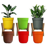 VGreen Garden Mix Color Flower Planter Pot (Set of 3)