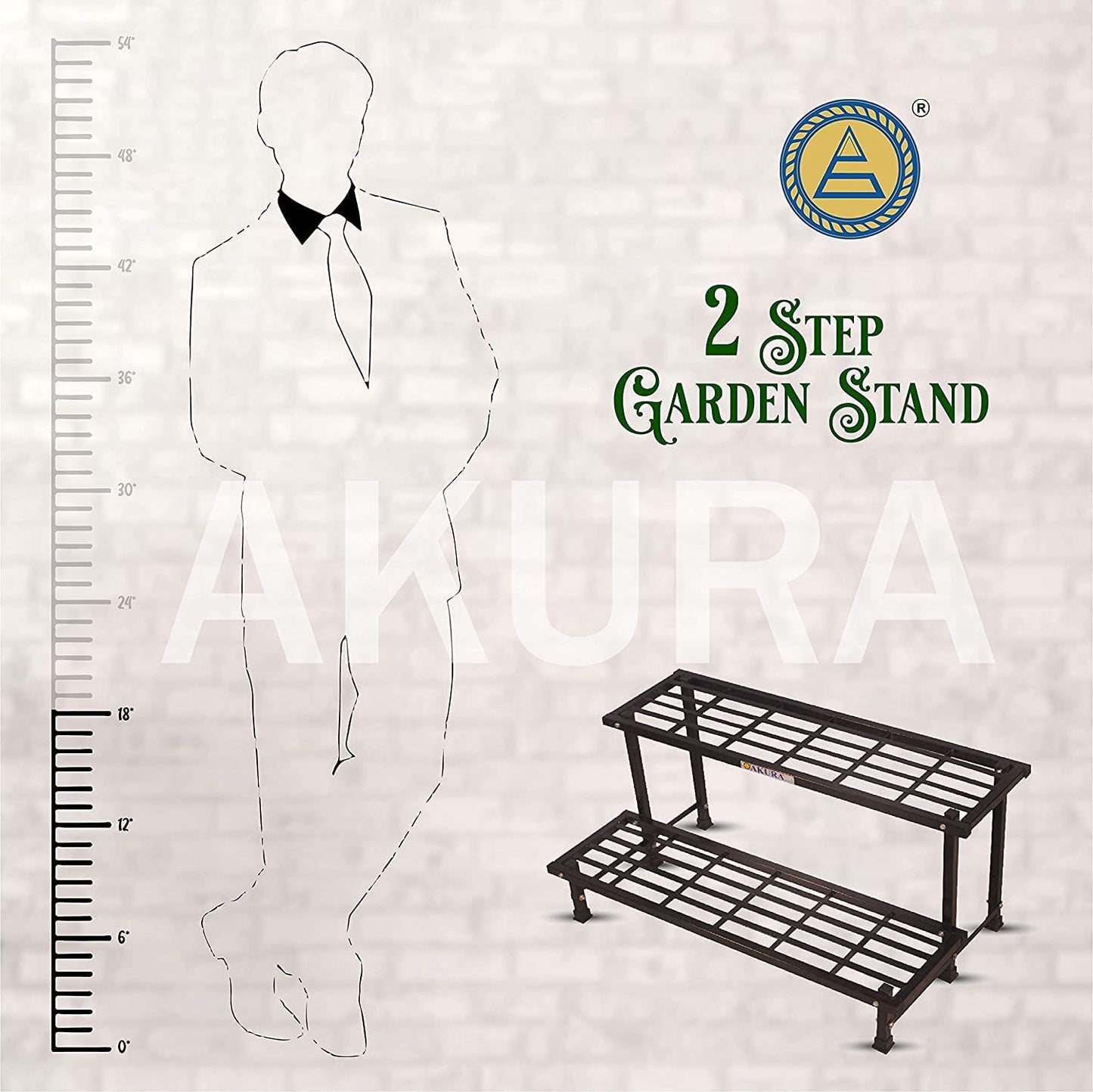 Akura Delight Metal Gardening Stand/Planter Stand
