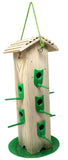 Amijivdaya Pine Wood Hanging Bird Feeder (10 Nozzles)