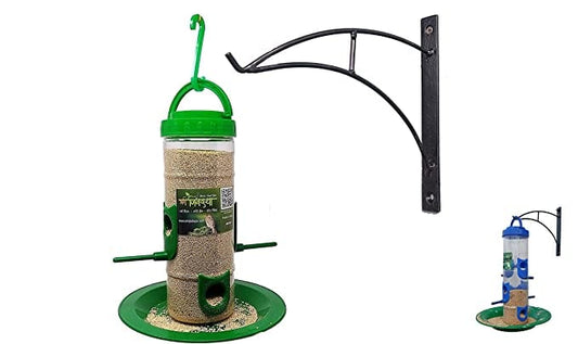 Amijivdaya Bird Feeder With Wall Mount Stand (Medium)