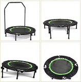 Fitness Guru Max Load 220lbs Rebounder Heavy Duty Finish Trampoline With Safety Pad & Handle