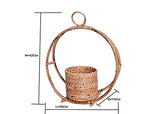 The Weaver's Nest Handmade Natural Cane Planter (35 X 15 X 42 cm)