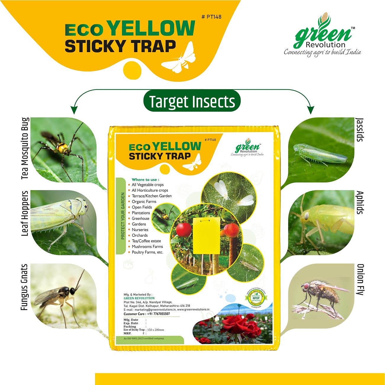 Green Revolution Yellow Sticky Trap