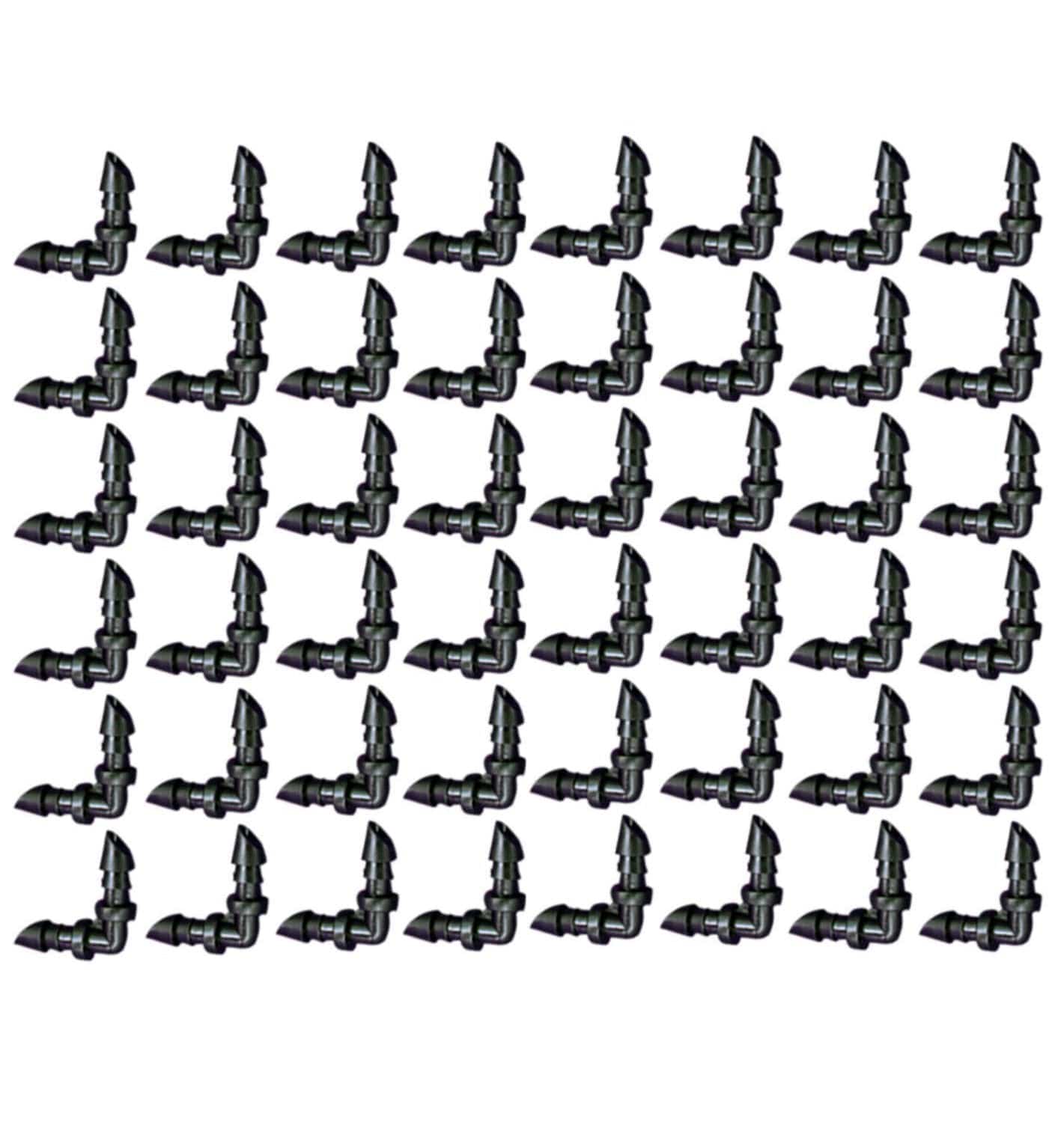 Pinolex Elbow Connector for Drip Irrigation - Barbed Type - 1/4 inch - 4 mm (Pack of 50)
