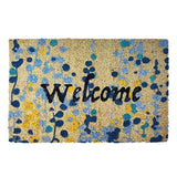 Mats Avenue Dotted Welcome Rubber Backed Coir Printed Door Mat (31x46cm)