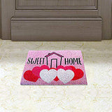 Mats Avenue Beautiful Sweet Home Theme Coir Doormat with Strong Rubber (40x60cm)