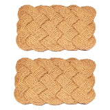 Mats Avenue Hand Made Earth Natural Lovers Knot Coir Door Mat (40 x 60cm)