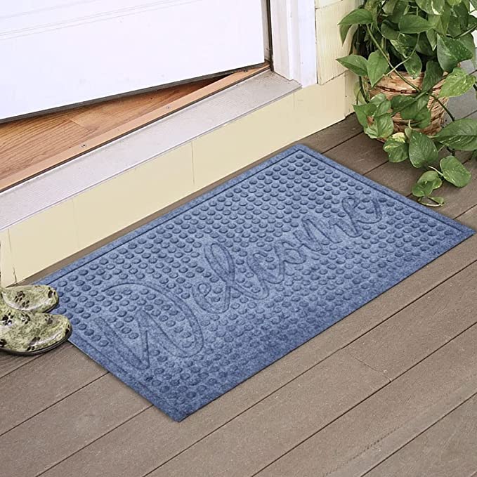 Mats Avenue Rubber and PP Extra Large Welcome Mat Grey Color (60x90cm)