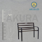 Akura 2 Seater Metal Bench (Black)