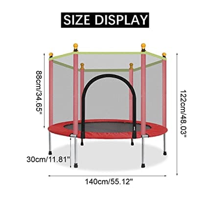 Fitness Guru 55 inch Outdoor Mini Trampoline with Net