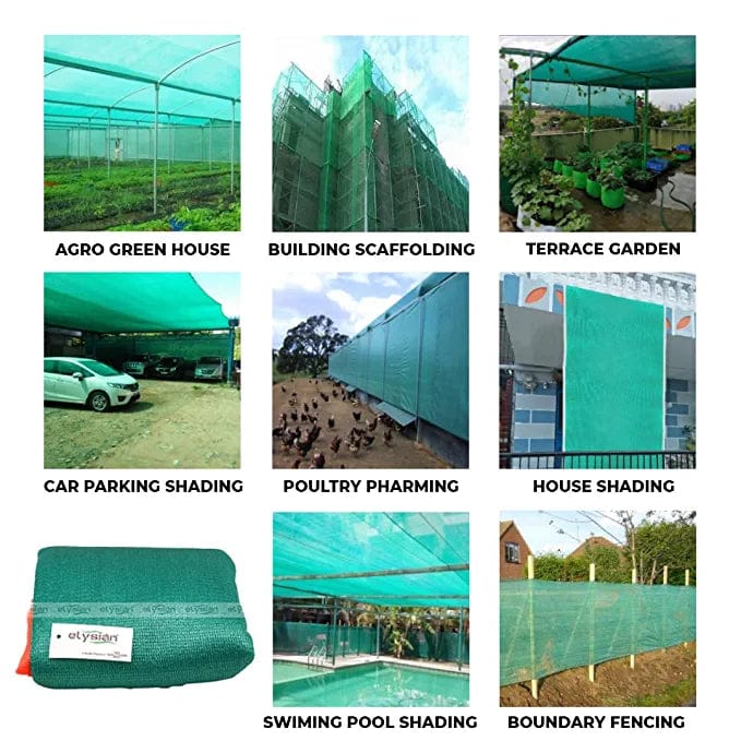 Elysian UV Resistant Green Shade Net For Agriculture - 3x6 meters