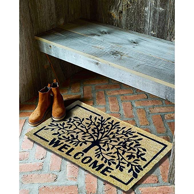 Mats Avenue EverGreen Tree PatternCoir Door Mat (40cmx70cm), Eminent Black