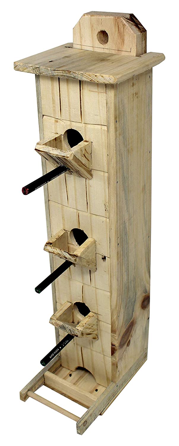 Amijivdaya Wooden Wall Mount Bird Food Feeder