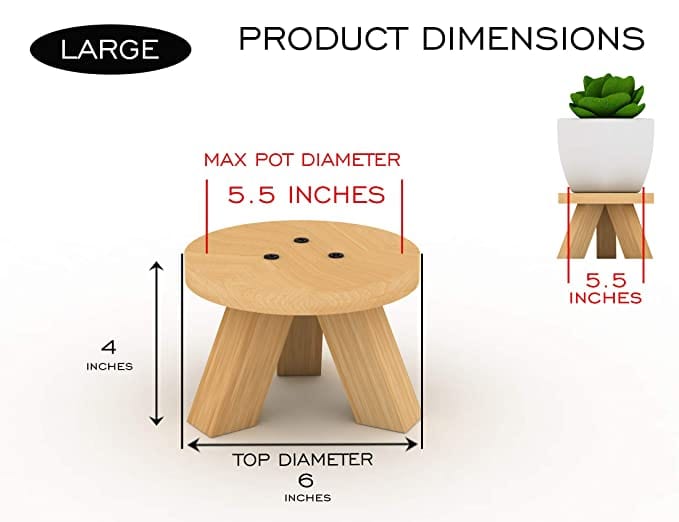 Lycka DIY Wooden Single Planter Stand